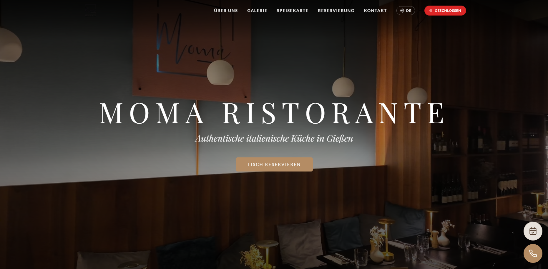 MOMA Ristorante Desktop